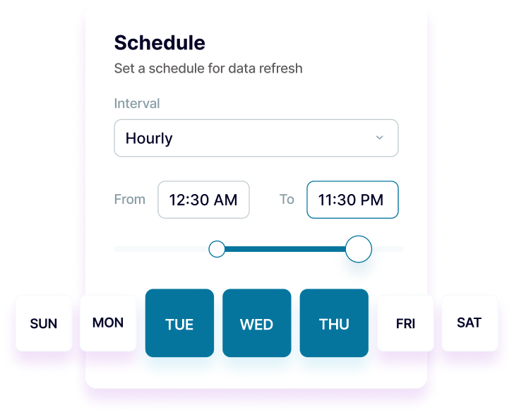 Automate data refresh on a custom schedule image