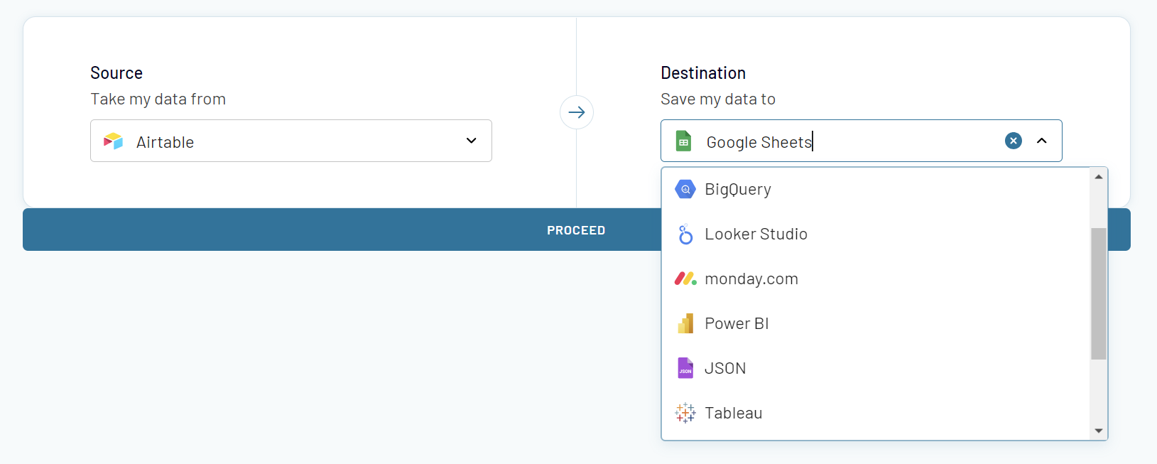 Airtable export to Google Sheets