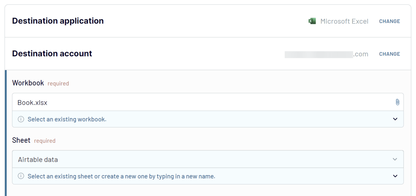 Excel load data