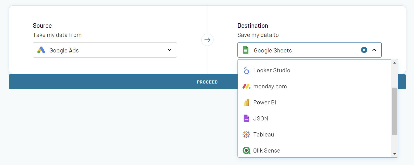 google ads to google sheets