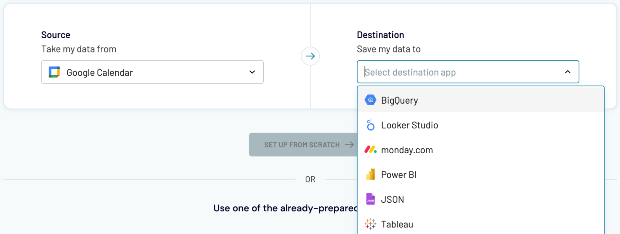 Google Calendar import to