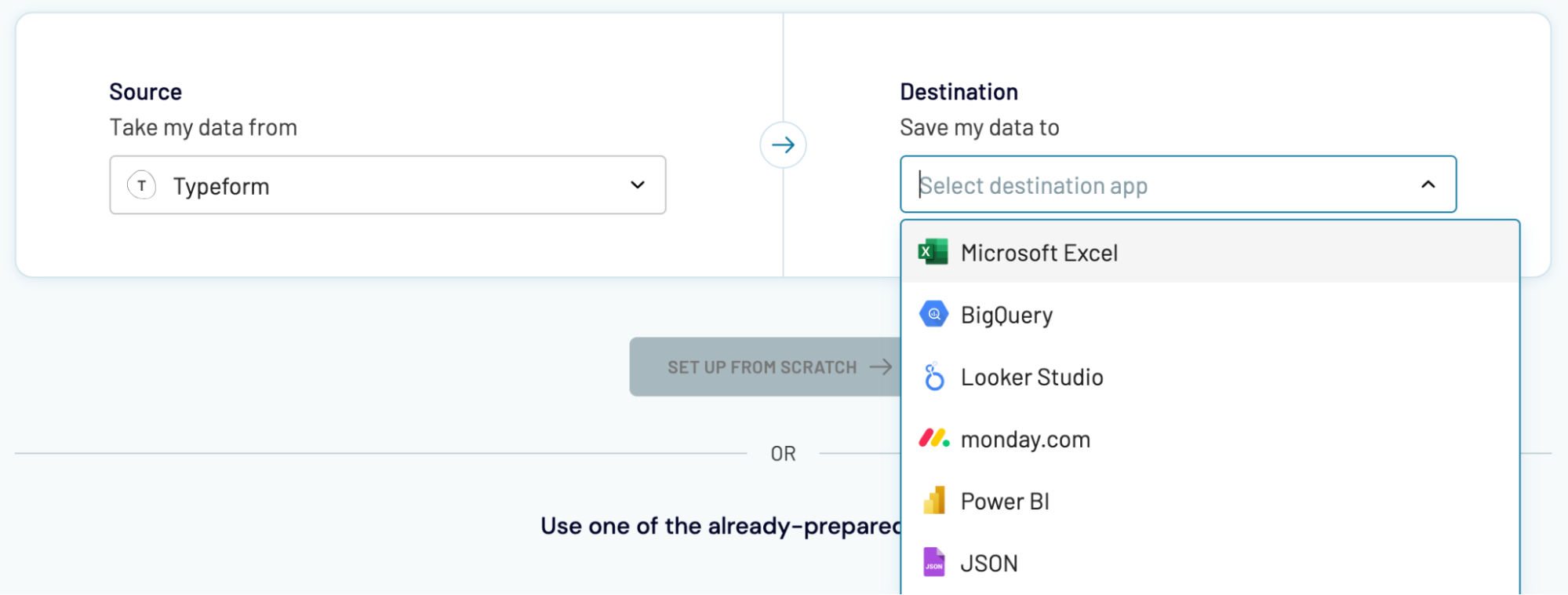 Import data from Tableau to Google Sheets or another destination