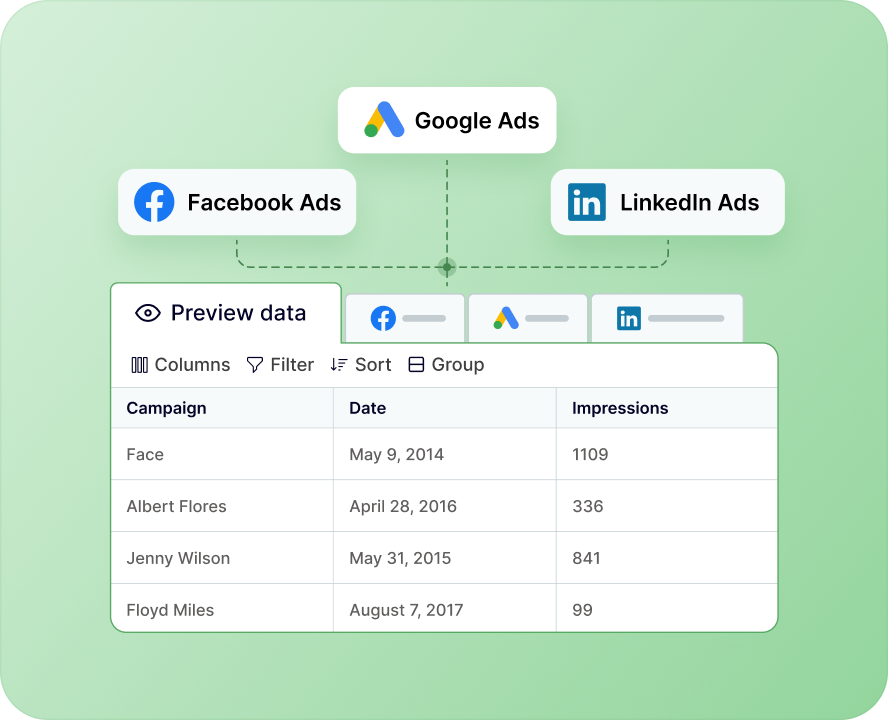 Consolidate data from different apps image