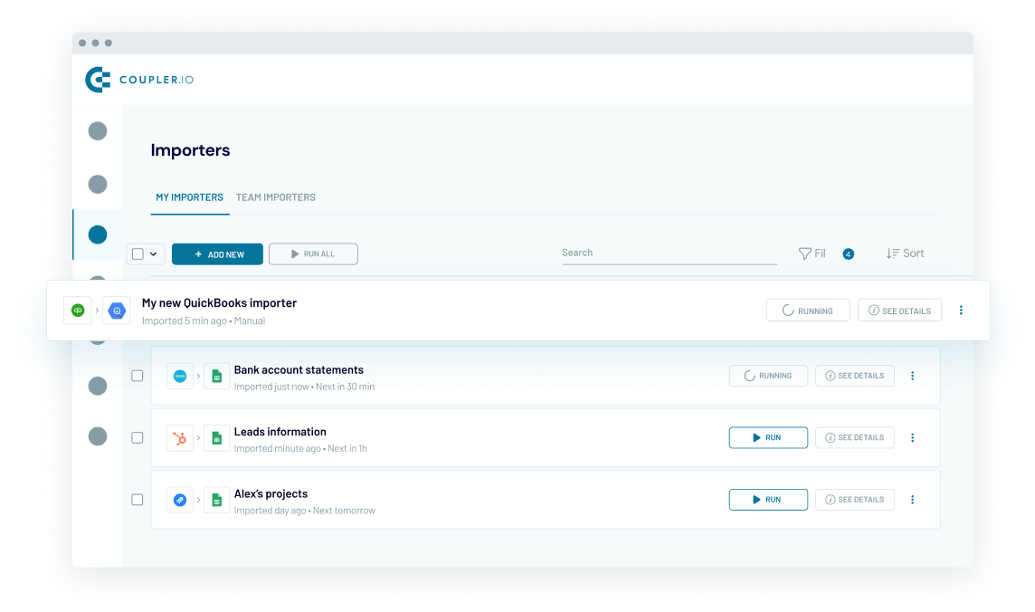 Load data from QuickBooks to Google BigQuery using Coupler.io